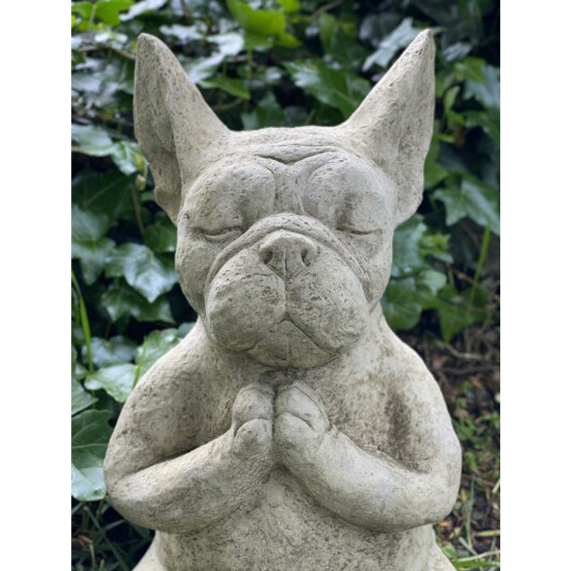 Meditation Dog Resin Ornaments French Bulldog Crafts