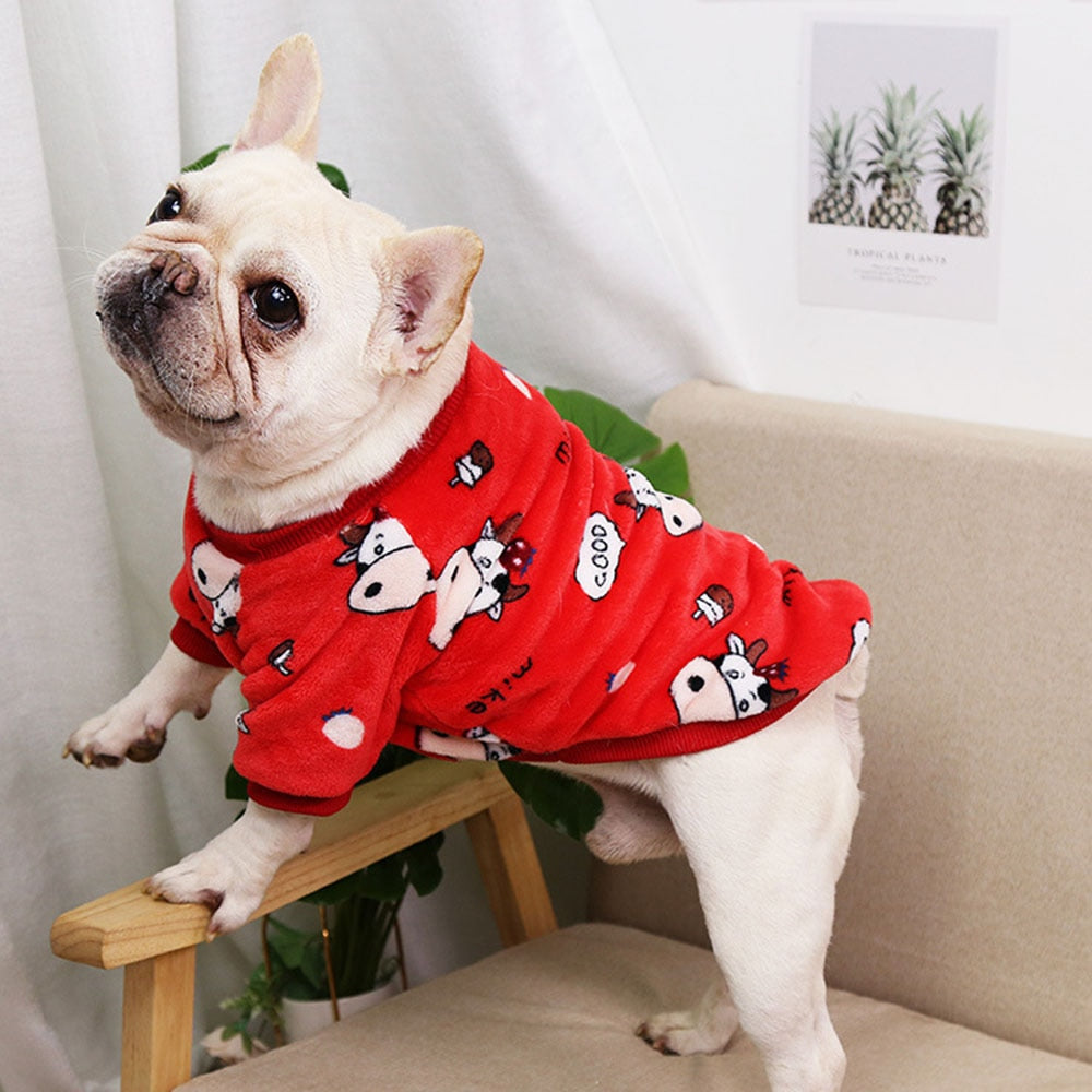 Cute Print Small Dog Hoodie